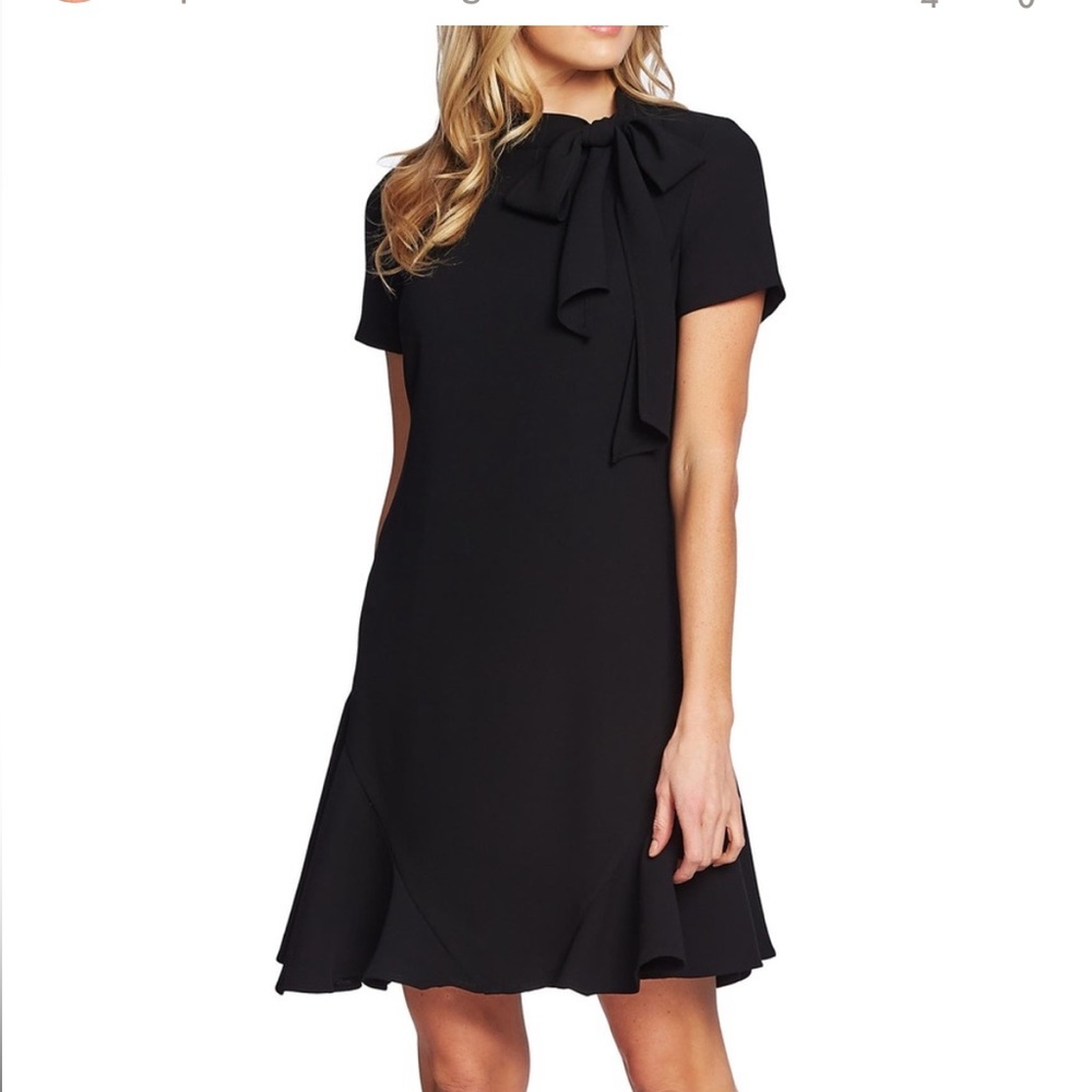 Cece Bow Neck Short Sleeve Dress Sz 10